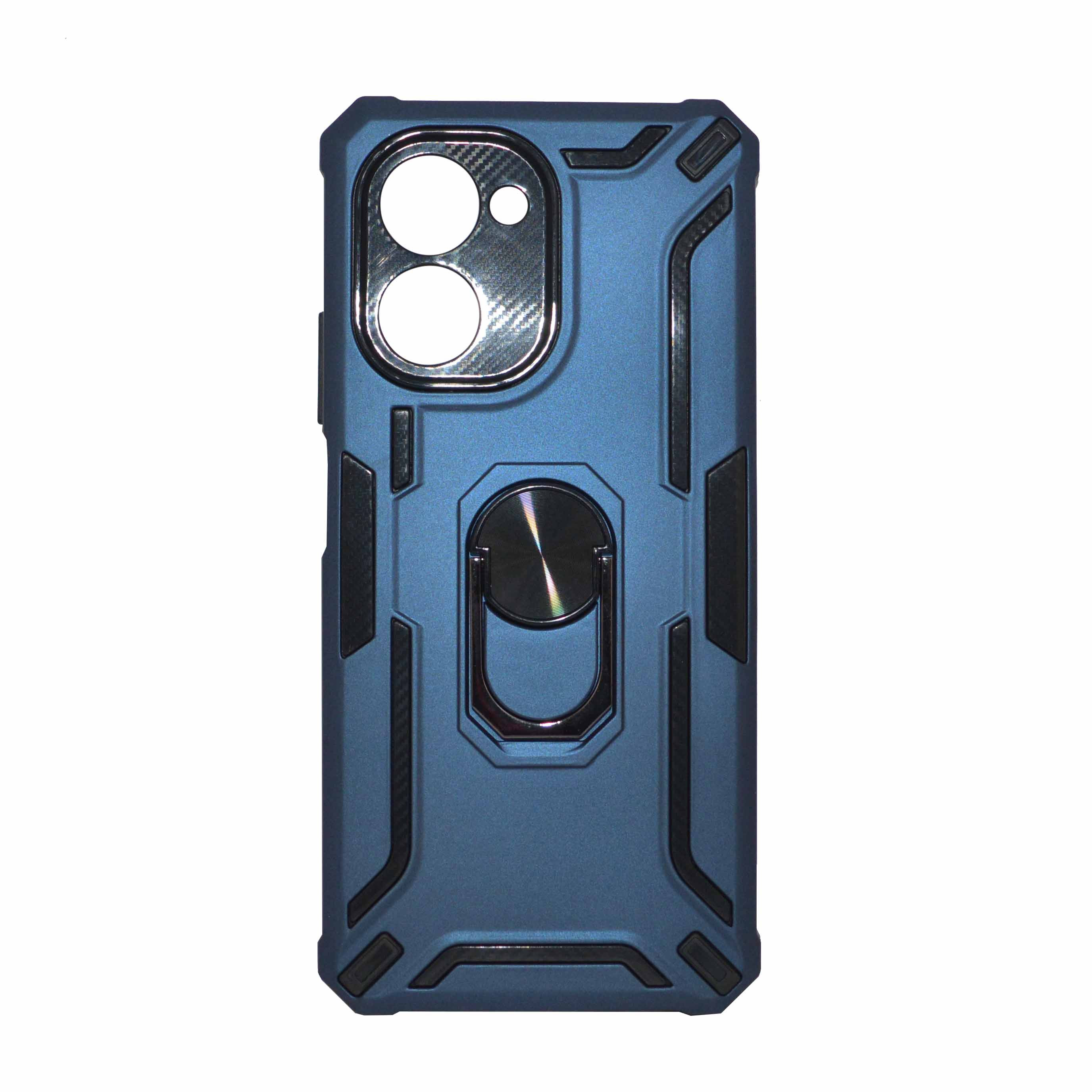 Realme C33 4G Blue  Armor Cover Military Grade Protection Built-in Kickstand Car Holder Mobile Phone Case